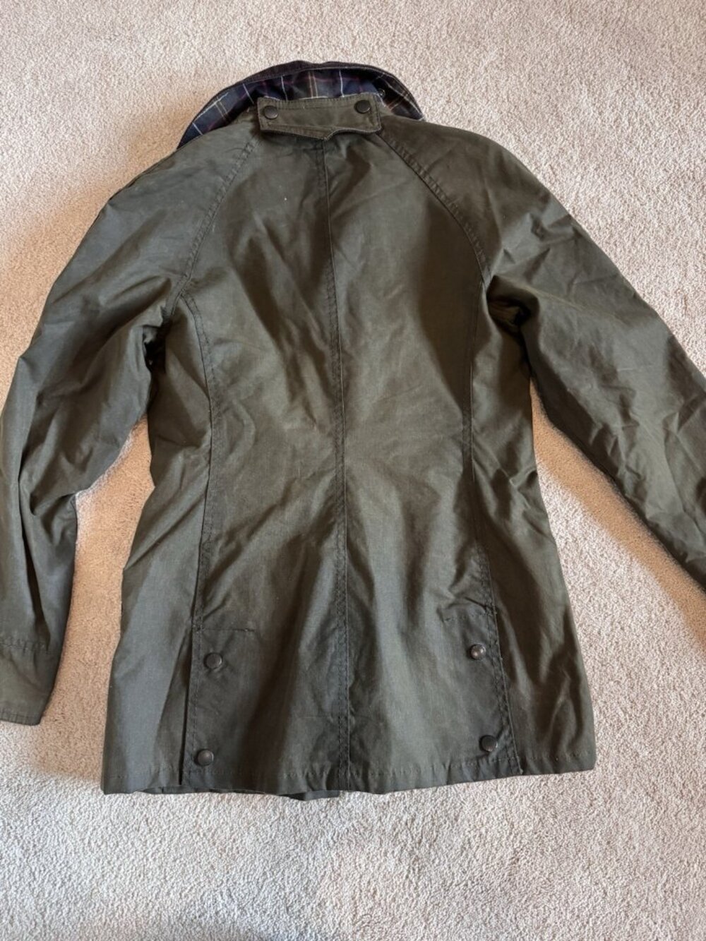 Barbour Womens Wax Jacket Oliver Green US2 UK6 Classic Beadnell Field Country - Picture 9 of 13